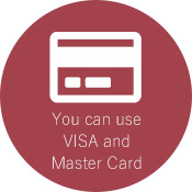 You can use VISA abd Master Card